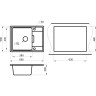 Кухонная мойка GRANULA GR-6503 алюминиум 6503 ALYUMIHIYM