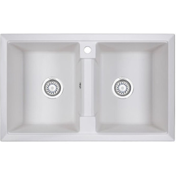 Кухонная мойка GRANULA GR-8101 арктик (белый)