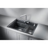 Кухонная мойка GRANULA KITCHEN SPACE KS-7302 шварц (черный металлик) 7302 SHBAPC