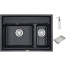 Кухонная мойка GRANULA KITCHEN SPACE KS-7302 шварц (черный металлик) 7302 SHBAPC