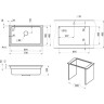 Кухонная мойка GRANULA KS-7303U, арктик (белый) 7303iU APKTIK