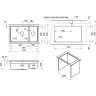 Кухонная мойка GRANULA KS-7304iU черный металлик кварц 7304iU SHBAPC