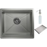 Стальная кухонная мойка KITCHEN SPACE GRANULA KS-5045U сталь матовая 5045U CTAL MATOBAYA